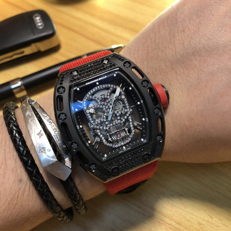 Richard Mille RM 052 Design teschio, 43 × 50 mm Replica Orologio