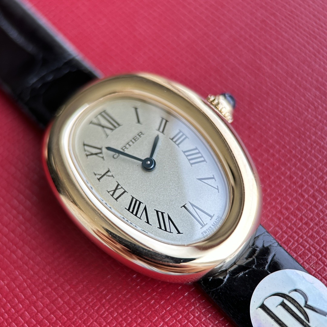 Cartier Baignoire 32×26 mm Quartz in Ovale, elegante Form, Replica Orologio