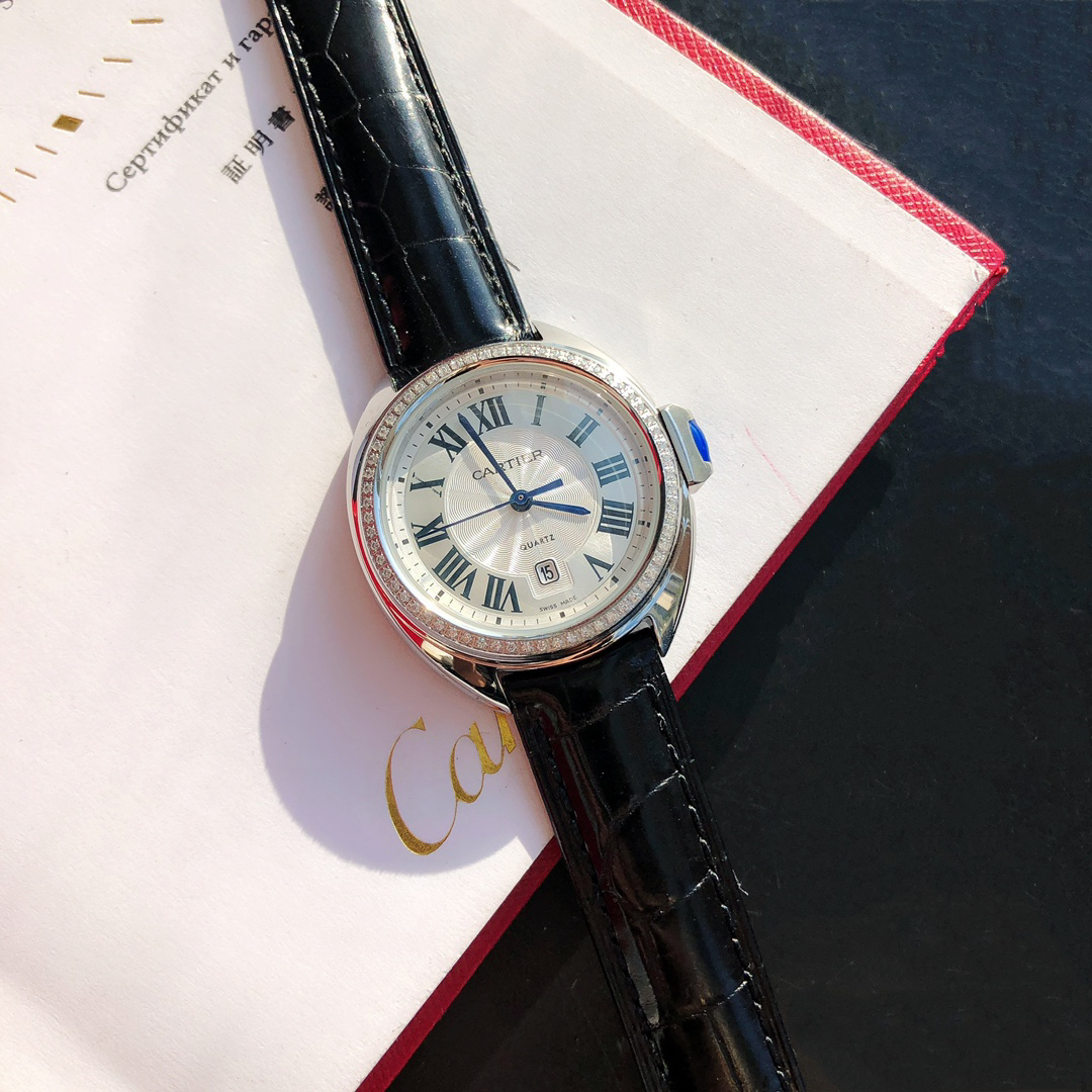 Cartier Clé de Cartier 31 mm Pelle Replica Orologio