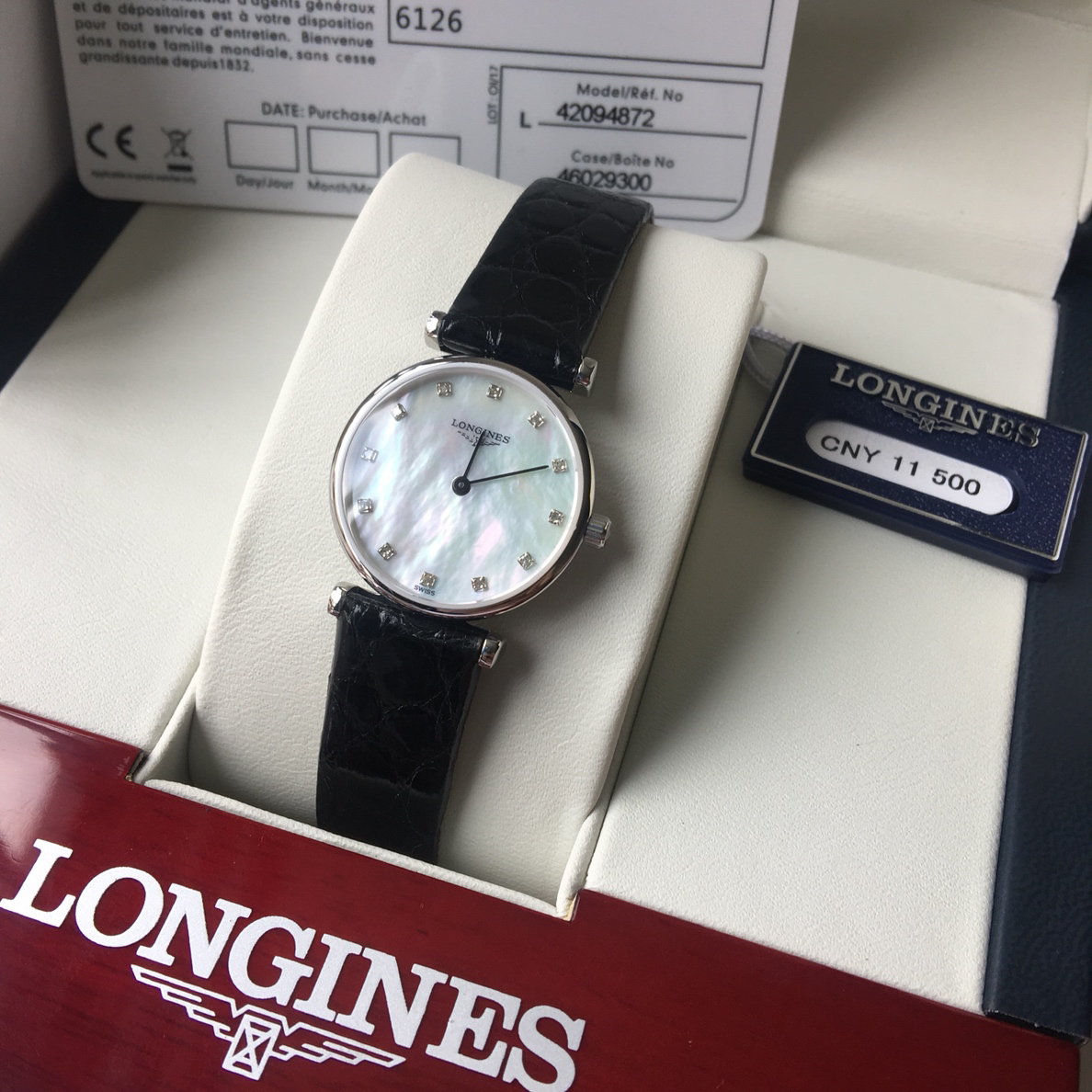 Longines La Grande Classique 24mm Pelle di coccodrillo Replica Orologio