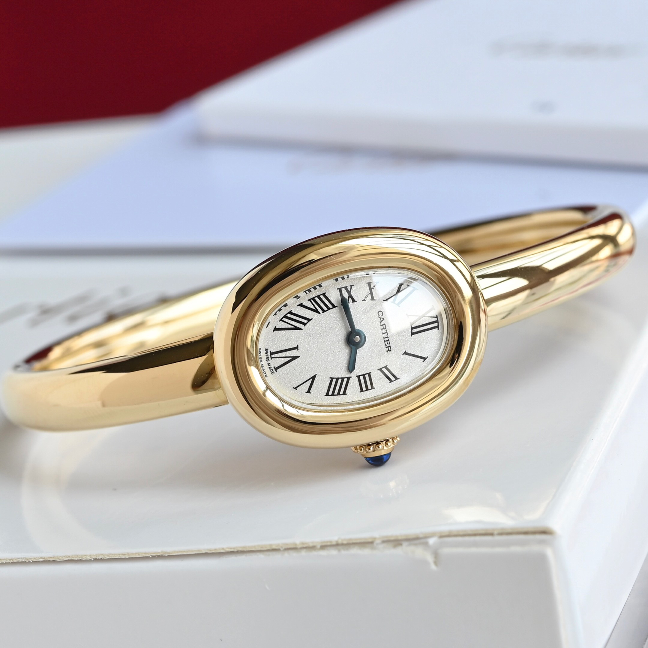 Cartier Baignoire 24,6 mm Placcato oro Replica Orologio