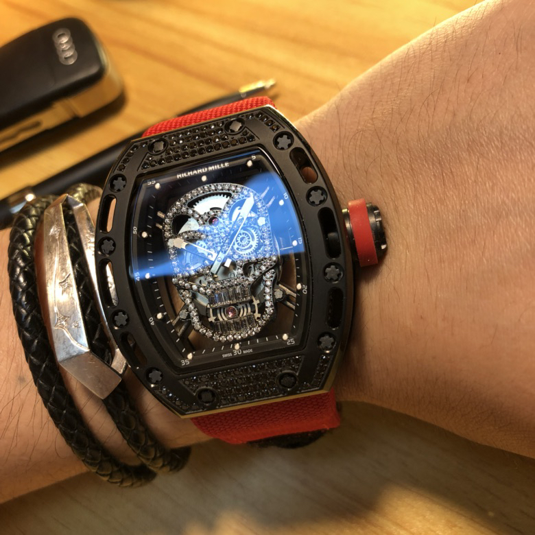 Richard Mille RM 052 Design teschio, 43 × 50 mm Replica Orologio
