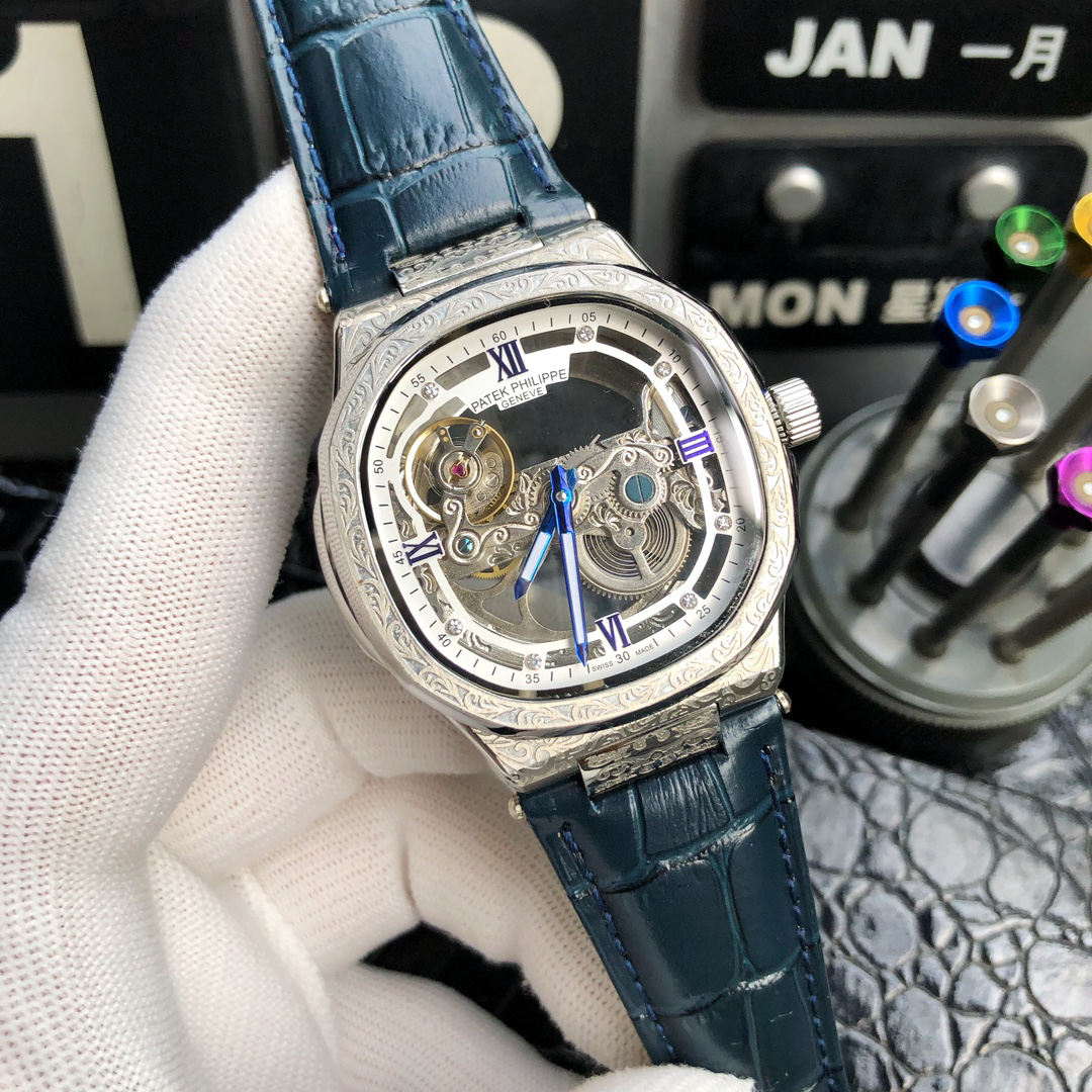 Patek Philippe Nautilus 42 mm Scheletrico Meccanico Replica Orologio